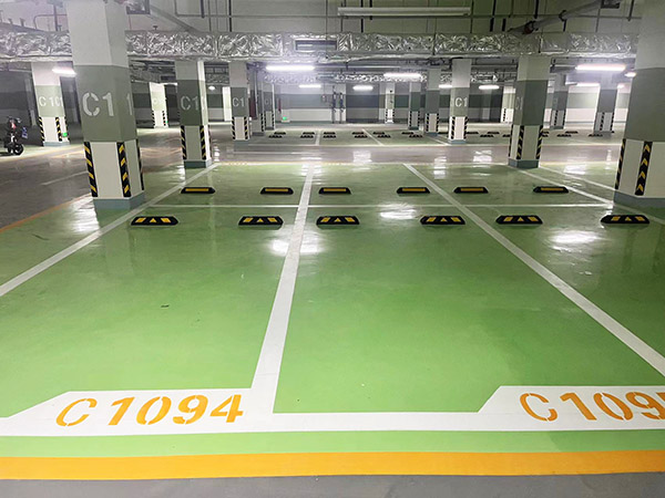 清徐昕锦园小区地下车库环氧砂浆平涂工程完工