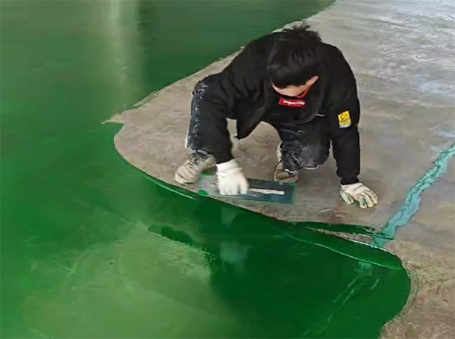 文水酒厂环氧地坪施工现场